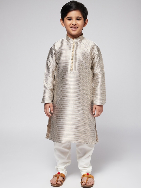 

SOJANYA Boys Silver-Toned Kurta with Pyjamas