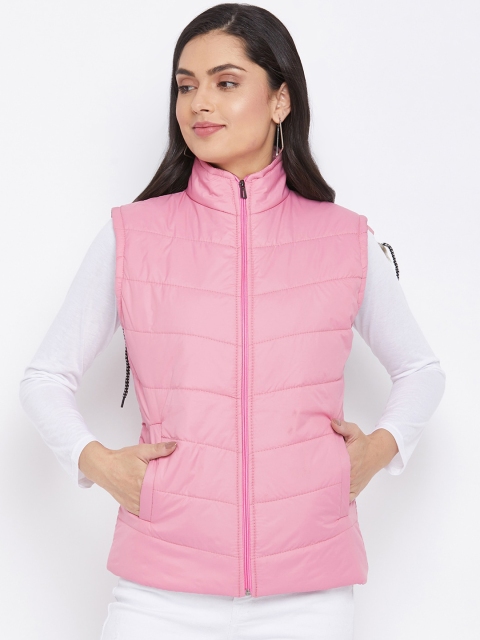 

THE MILLION CLUB Women Pink Colourblocked Insulator Padded Jacket