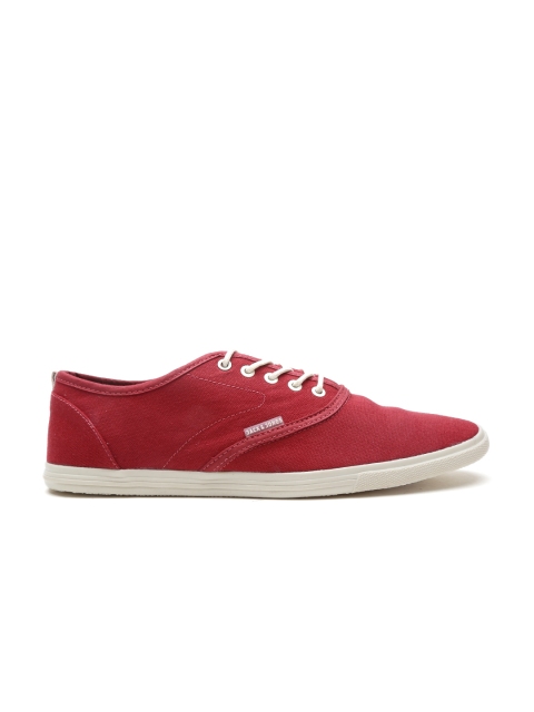 

Jack & Jones Men Red Solid Regular Sneakers