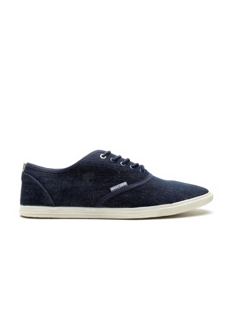 

Jack & Jones Men Navy Blue Solid Denim Sneakers