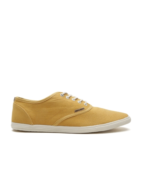 

Jack & Jones Men Mustard Yellow Solid Sneakers