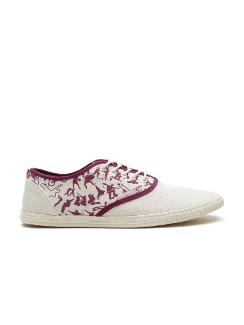 

Jack & Jones Men Off-White Printed Sneakers