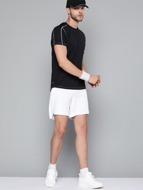 

HRX By Hrithik Roshan Racketsport Men Jet Black Rapid-Dry Solid Tshirts