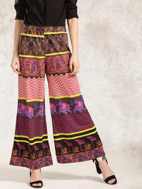

Anouk Pink Printed Palazzos