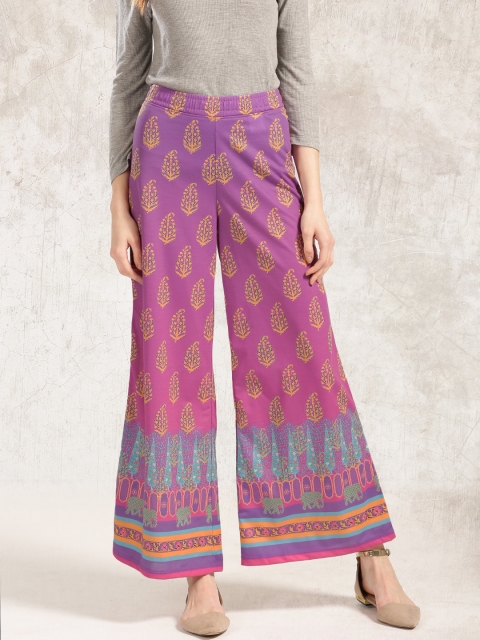 

Anouk Pink Printed Palazzos