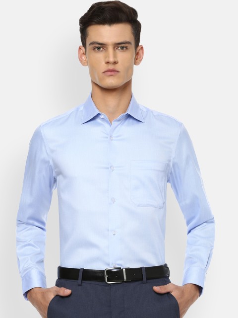 

Louis Philippe Men Blue Pure Cotton Formal Shirt