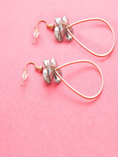 

Jewelz Gold-Toned & Silver-Toned Contemporary Drop Earrings