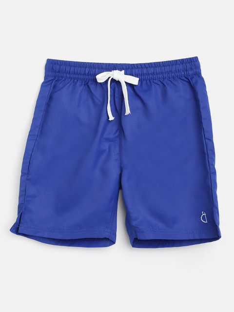 

Gini and Jony Boys Blue Solid Sports Shorts