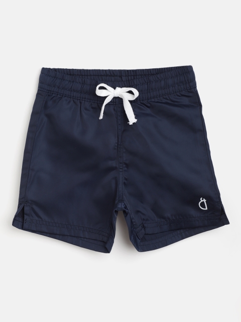 

Gini and Jony Boys Navy Blue Solid Regular Shorts