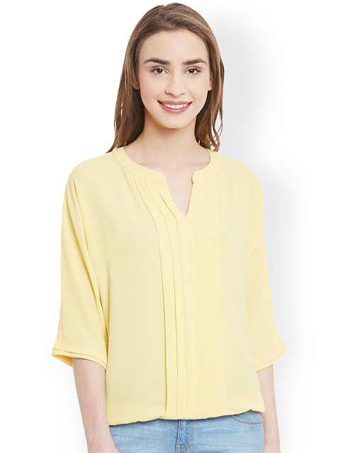 

Latin Quarters Women Yellow Solid Top