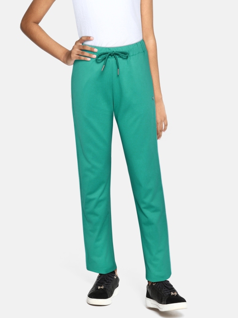

Monte Carlo Girls Sea Green Solid Track Pants