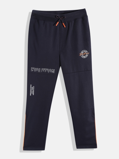 

Monte Carlo Boys Navy Blue Solid Track Pants