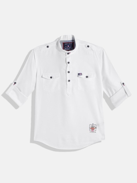 

Monte Carlo Boys White Solid Casual Shirt