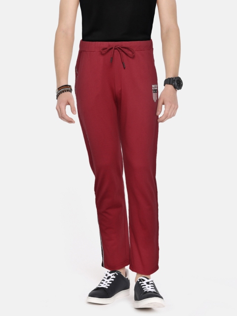 

Monte Carlo Boys Maroon Solid Track Pants