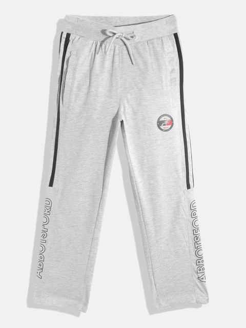 

Monte Carlo Boys Grey Melange Solid Track Pants