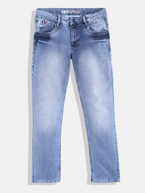 

Monte Carlo Boys Blue Straight Fit Mid-Rise Light Fade Stretchable Jeans