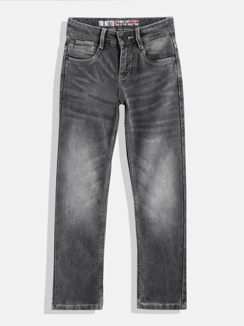 

Monte Carlo Boys Grey Straight Fit Light Fade Stretchable Jeans