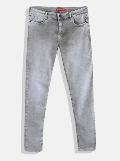 

Monte Carlo Boys Grey Solid Slim Fit Mid-Rise Light Fade Stretchable Jeans