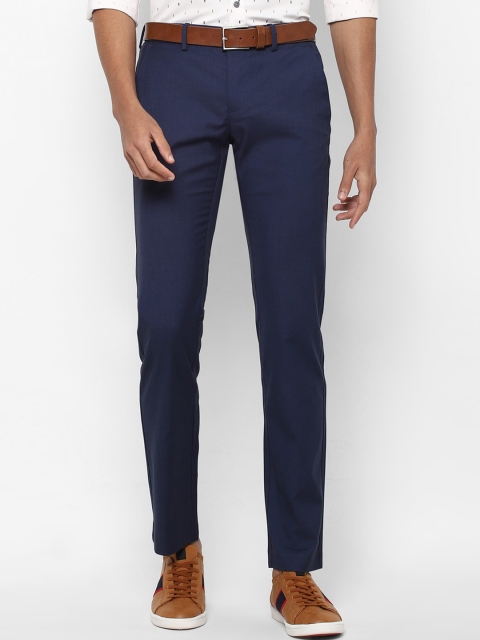 

Allen Solly Men Navy Blue Slim Fit Trousers