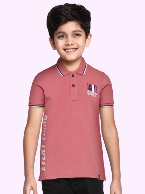 

Monte Carlo Boys Dusty Pink Polo Collar Pure Cotton T-shirt, Rose