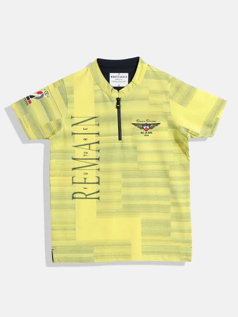 

Monte Carlo Boys Yellow & Grey Printed T-shirt