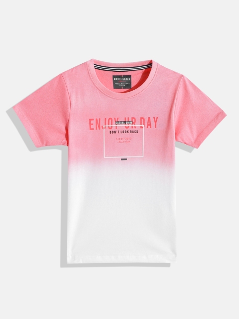 

Monte Carlo Boys Pink & White Ombre Dyed Cotton T-shirt