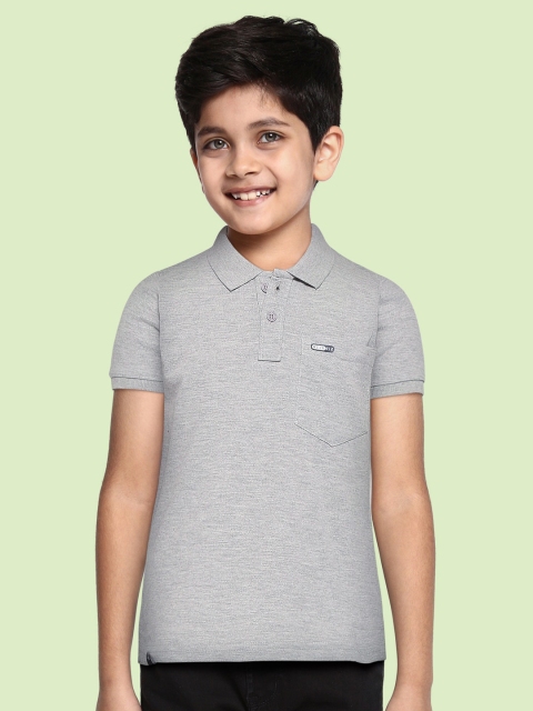 

Monte Carlo Boys Grey Melange Polo Collar Pure Cotton T-shirt