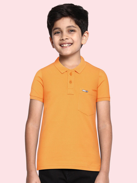 

Monte Carlo Boys Orange Polo Collar Pure Cotton T-shirt