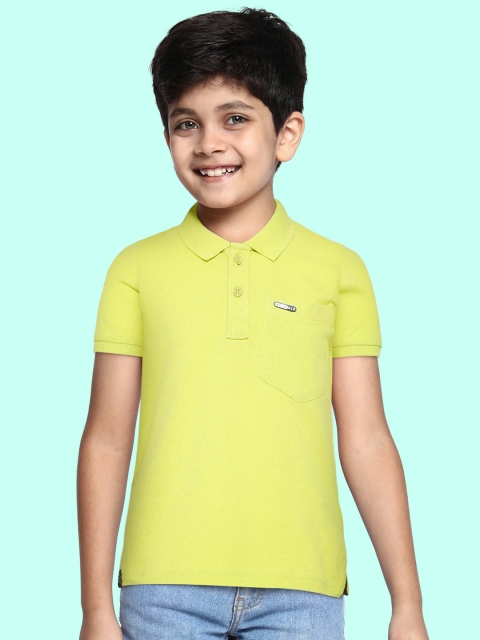 

Monte Carlo Boys Fluorescent Green Polo Collar Pure Cotton T-shirt