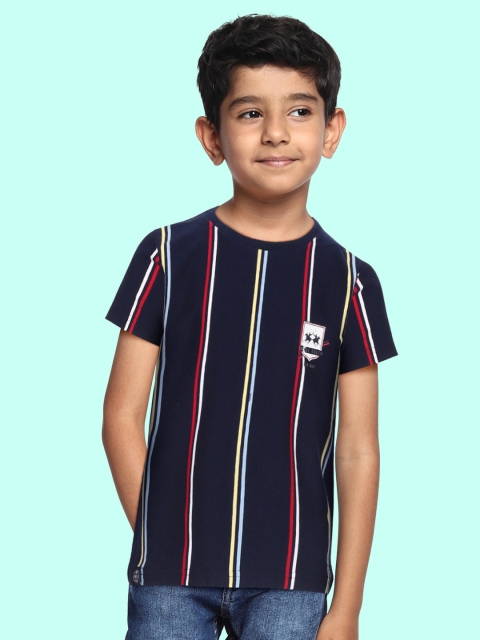

Monte Carlo Boys Navy Blue & Red Striped T-shirt
