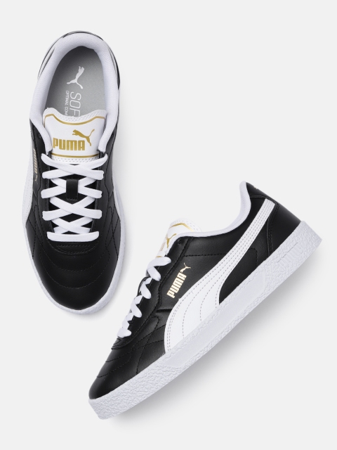 

Puma Unisex Black Club Zone Leather Sneakers