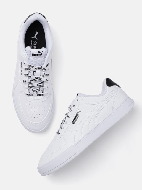 

Puma Unisex White Caven Logomania Sneakers