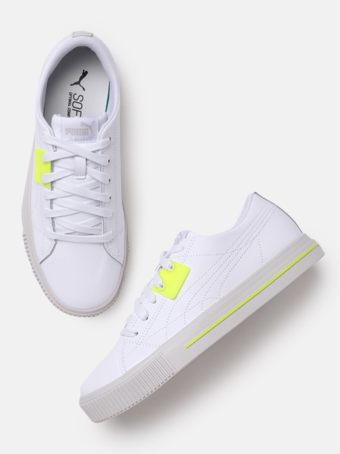 

Puma Men White Solid Leather SoftFoam+ Ever Regular Sneakers