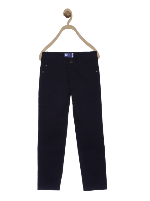 

612 league Boys Navy Blue Classic Slim Fit Trousers