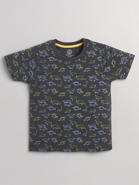 

TAMBOURINE Boys Grey Printed T-shirt