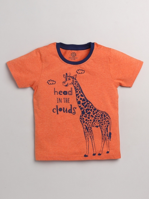 

TAMBOURINE Boys Coral Printed T-shirt