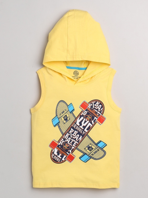 

TAMBOURINE Boys Yellow Printed T-shirt