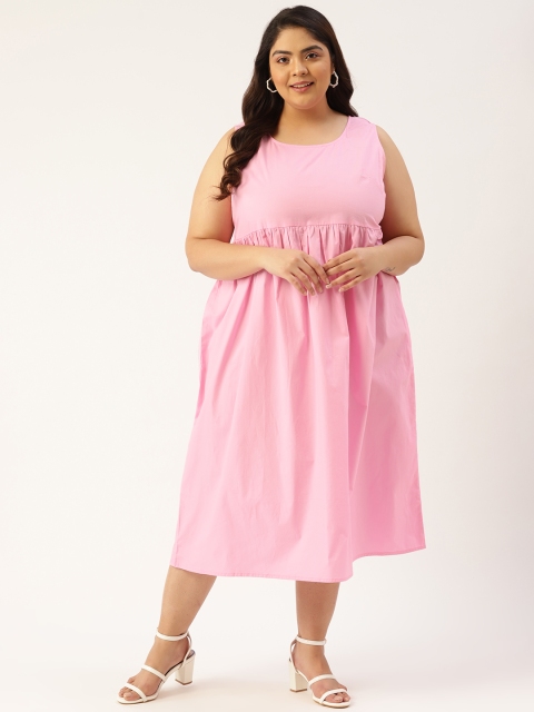 

Revolution Pink A-Line Midi Dress