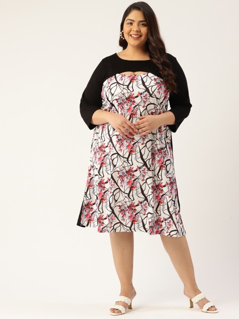 

Revolution Black & White A-Line Dress