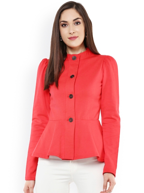 

SASSAFRAS Red Peplum Jacket