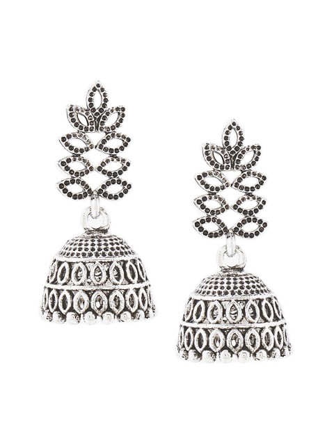

SATCHEL Silver-Toned Contemporary Jhumkas Earrings