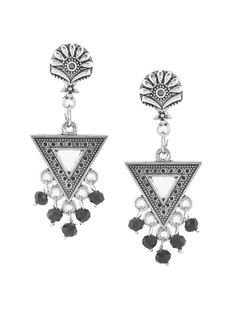 

SATCHEL Silver-Toned Contemporary Jhumkas Earrings