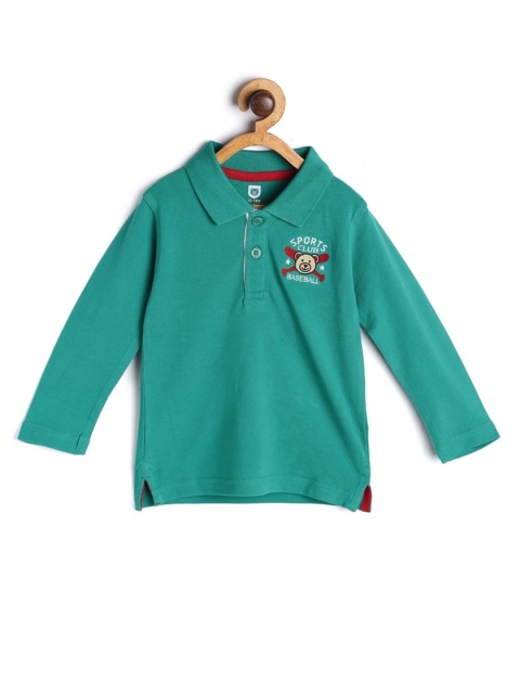 

612 league Boys Green Polo Collar T-shirt With Sports Club Emblem