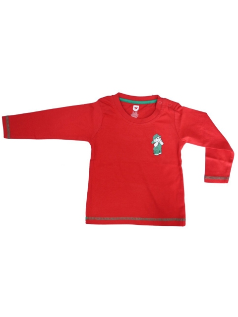 

612 league Boys Red Regular Fit T-shirt