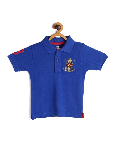 

612 league Boys Blue Polo Collar T-shirt