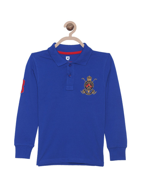 

612 league Boys Blue Polo Collar T-shirt