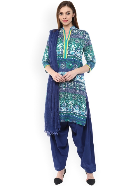 

Jaipur Kurti Blue Printed Kurta Set