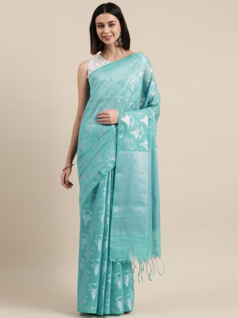 

Pothys Blue Zari Jute Silk Saree