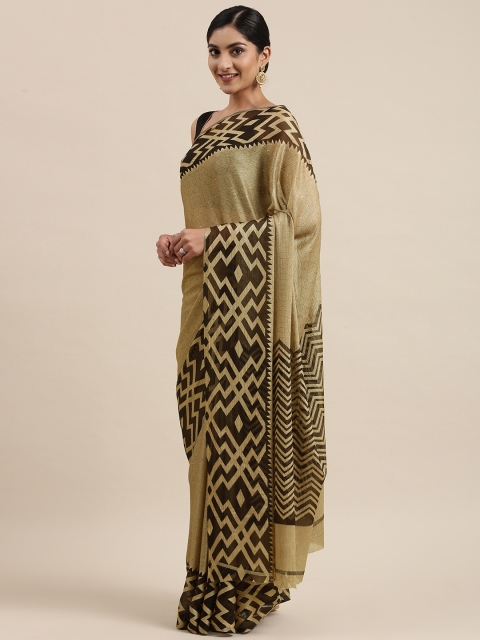 

Pothys Taupe Printed Saree