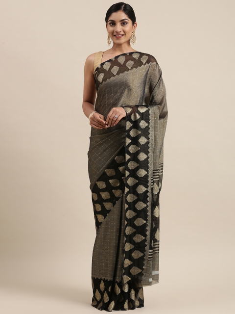 

Pothys Grey Checked Saree